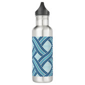 Blue Lines Pattern Edelstahlflasche (Links)