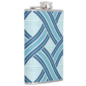 Blue Lines Pattern Flachmann (Rechts)