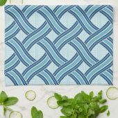 Blue Lines Pattern Geschirrtuch (Gefaltet)