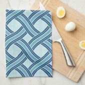 Blue Lines Pattern Geschirrtuch (Viertel Falte)