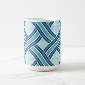 Blue Lines Pattern Kaffeetasse (Mittel)