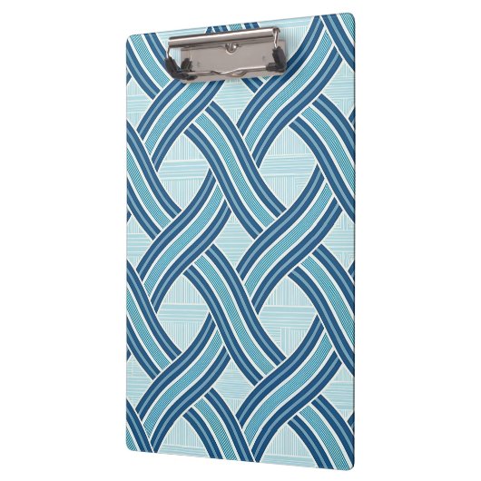 Blue Lines Pattern Klemmbrett (Links)