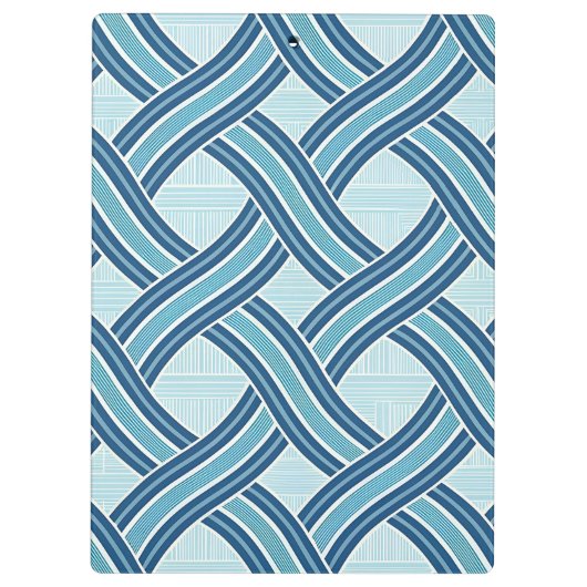 Blue Lines Pattern Klemmbrett (Rückseite)