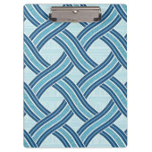 Blue Lines Pattern Klemmbrett (Vorderseite)