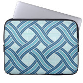 Blue Lines Pattern Laptopschutzhülle (Vorderseite)
