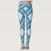 Blue Lines Pattern Leggings (Vorderseite)