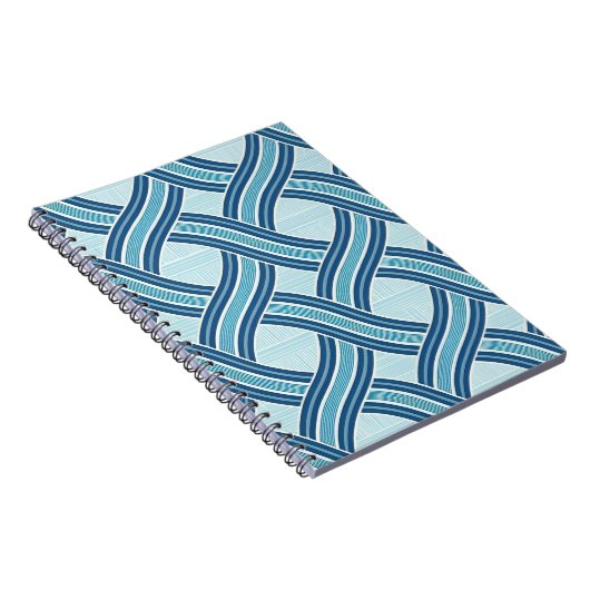 Blue Lines Pattern Notizblock (Rechte Seite)