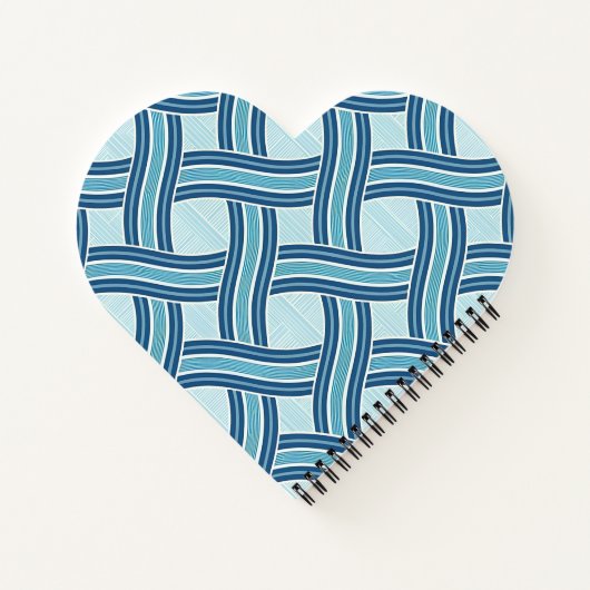 Blue Lines Pattern Notizblock (Rückseite)