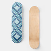 Blue Lines Pattern Skateboard (Vorderseite)