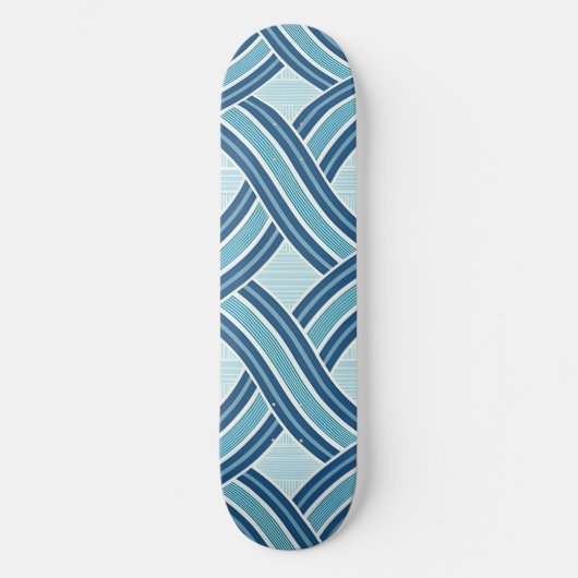 Blue Lines Pattern Skateboard (Vorderseite)