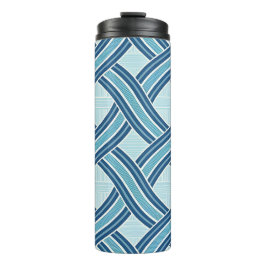 Blue Lines Pattern Thermosbecher