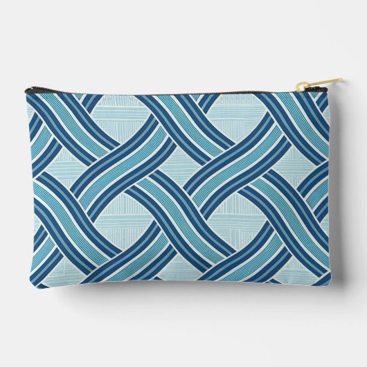 Blue Lines Pattern Zubehörtasche (Rückseite)
