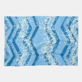 Blue Lines with White Splashes Küche Handtuch (Horizontal)