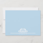 Blue Lingerie Dusche Junggeselinnen-Abschied Einla Einladung (Rückseite)