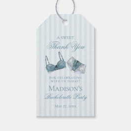 Blue Lingerie Shower Bachelorette Bridal Favor Geschenkanhänger