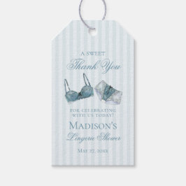 Blue Lingerie Shower Bachelorette Bridal Favor Geschenkanhänger
