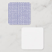 BLUE LINIE STRICK 2.5" Square Flachbild-Notitzkart Mitteilungskarte (Vorne/Hinten)
