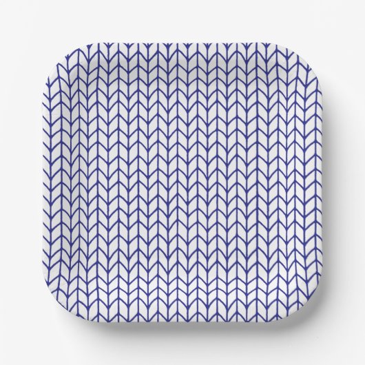 BLUE LINIE STRICK 7" Square Paper Teller (Vorderseite)