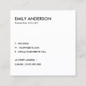 BLUE LINIE ZEICHNEND DESERT CACTI SUCCULENT FOLIAG QUADRATISCHE VISITENKARTE (Rückseite)