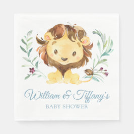 Blue Lion Baby Dusche für Jungen Serviette