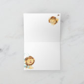 Blue Lion Boy's Baby Shower Danke (Innenseite)