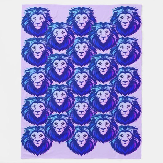 Blue Lion emote Miami Nights Fleecedecke (Vorderseite)