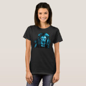 Blue Lion Face Paint Art for Lion T-Shirt (Vorne ganz)