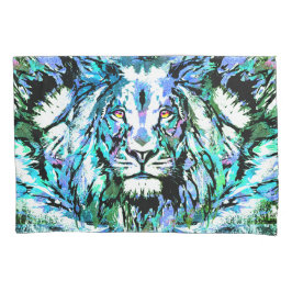 Blue Lion Head - Cool Lion Pillowcase Kissenbezug