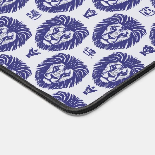 Blue Lion Head Pattern Schreibtischunterlage (Ecke)