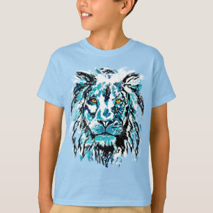 Blue Lion Head T - Shirt   Shirt Lion