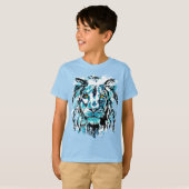 Blue Lion Head T - Shirt | Shirt Lion (Vorne ganz)