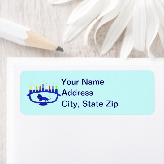 Blue Lion Menorah (Insitu)