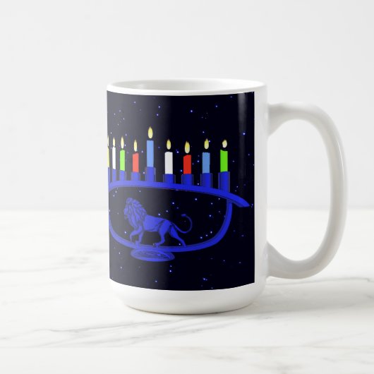 Blue Lion Menorah Kaffeetasse (Rechts)