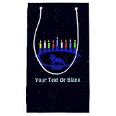 Blue Lion Menorah Kleine Geschenktüte (Vorderseite)