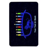 Blue Lion Menorah Magnet (Vertikal)
