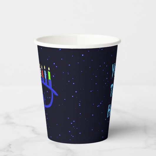 Blue Lion Menorah Pappbecher (Links)