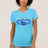 Blue Lion Menorah T-Shirt (Vorderseite)