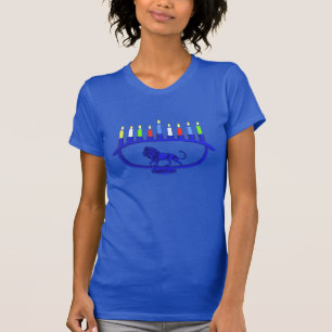 Blue Lion Menorah T-Shirt