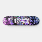 Blue Lion Skateboard - Lion Face Portrait Zeichnen (Horizontal)