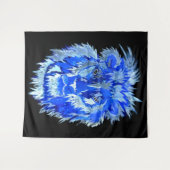 Blue Lion Spirit Wandteppich (Vorderseite (Horizontal))