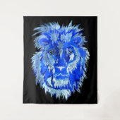 Blue Lion Spirit Wandteppich (Vorderseite)