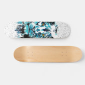 Blue Lion Zeichnend | Löwenskateboard Skateboard (Horizontal)