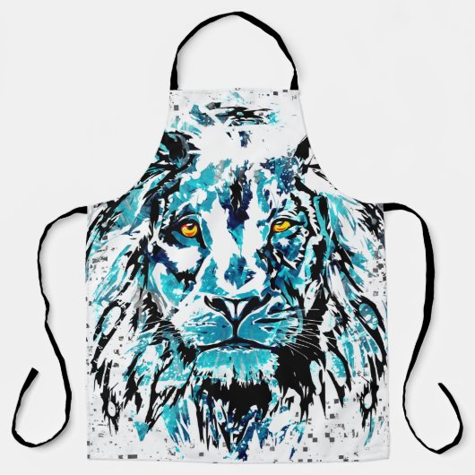 Blue Lion Zeichnend Schürze (Vorderseite)