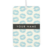 Blue Lips, Kiss, Lipstick, Ihr Name, Personalisier Autolufterfrischer (Vorderseite)