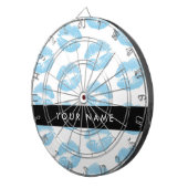 Blue Lips, Kiss, Lipstick, Ihr Name, Personalisier Dartscheibe (Vorderseite rechts)