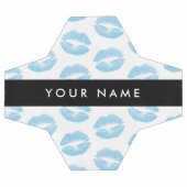 Blue Lips, Kiss, Lipstick, Ihr Name, Personalisier Fußball (Flach)