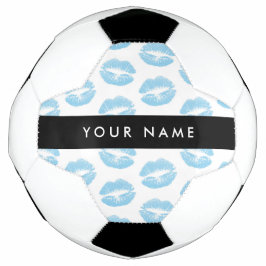 Blue Lips, Kiss, Lipstick, Ihr Name, Personalisier Fußball