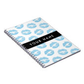 Blue Lips, Kiss, Lipstick, Ihr Name, Personalisier Notizblock (Rechte Seite)