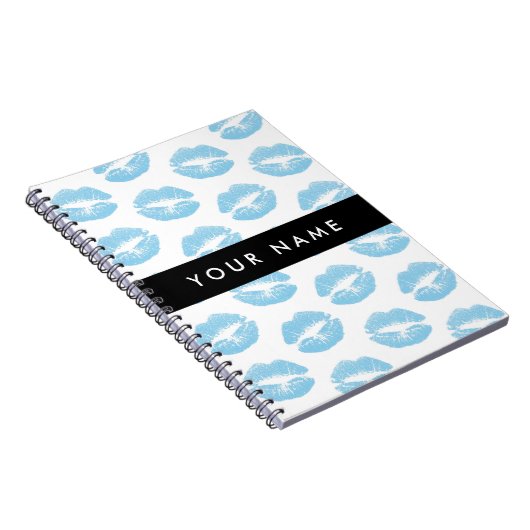 Blue Lips, Kiss, Lipstick, Ihr Name, Personalisier Notizblock (Rechte Seite)
