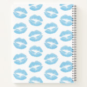 Blue Lips, Kiss, Lipstick, Ihr Name, Personalisier Notizblock (Rückseite)